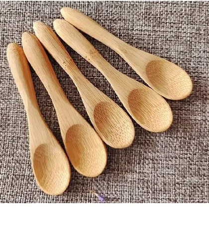 Natural Eco friendly wholesale long handle teaspoon coffee honey cute stirring wooden tea spice spoon scoop mini spoon