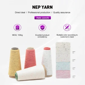 Nep yarn 60% cotton, 40% polyester cotton blended fancy yarn for knitting