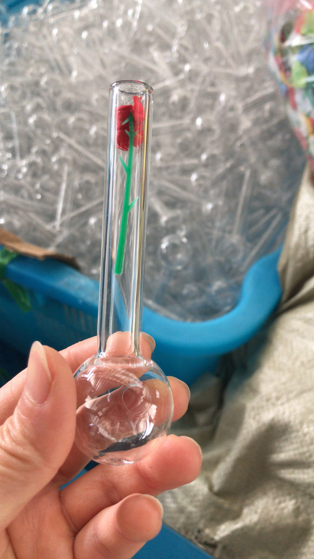 Buy New 4 Inch Transparent Round Glass Pipe Glass Tips Large Inventory ...