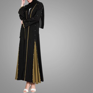 New Arrival Long Sleeve Black Open Abaya Dubai Fashion Hotsale Islamic Clothing Kimono Abaya