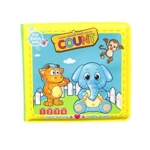 New Baby Shower Cartoon Animal Soft Cloth Book Early Educational Bathing Book Toy Not Easy Torn Gifts For Kids