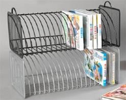 New Design 18 Slot Multicolor Stackable Metal Wire CD Rack