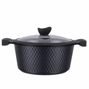 New design aluminium cookware set die cast non stick casserole with lid