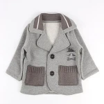 New design baby boys coat suit children jacket infant gray coats