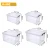 Import New design Hangqiu home plastic file storage boxes office organizer pp clear transparent storage container boxes  with lid from China