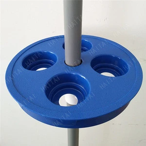 New design umbrella table with four holder, plastic table