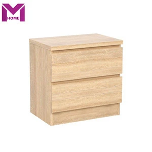 New Design Wooden Hospital And Home Bedroom Bedside Table Cabinet with 2 Drawers model
