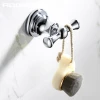 New modern product brass chrome bathroom accessory set double robe hook, double hooks