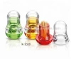 New products custom lovely acrylic toothpick holder with lid clear