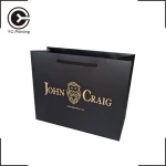 New products custom personalized design luxury gift paper shopping packaging bag with handles