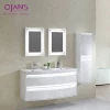 New slim melamine bathroom furniture led mirror bathroom vanities double basin