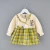 Import New Spring Plaid Polo Collar Bow Baby Girl Dress Princess Casual Frock Korean Dress 12M to 3 years Fall Baby Dress from China