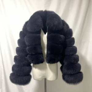 New Winter Furry Cropped Faux Fur Coats Women 2021 Fluffy Top Coat Warm Fur Jacket for Ladies