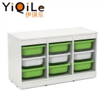 Newest children furniture plastic kids cabinet step modeling toy storage cabinet