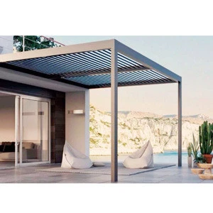 Newest Metal Louver Price Electric Waterproof Aluminum Pergola pavilion aluminium pergola for garden pergolas and gazebos