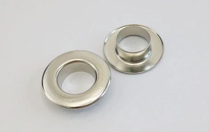 Nickle plating metal garment eyelet with washers for shoes