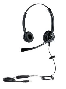Noise cancelling call center USB headset with in line volume and mute control for call center and office usage