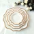 Import Nordic high-end hotel party wedding scalloped gold rimmed ceramic plate porcelain chargers plates dinnerware wholesale factory from China