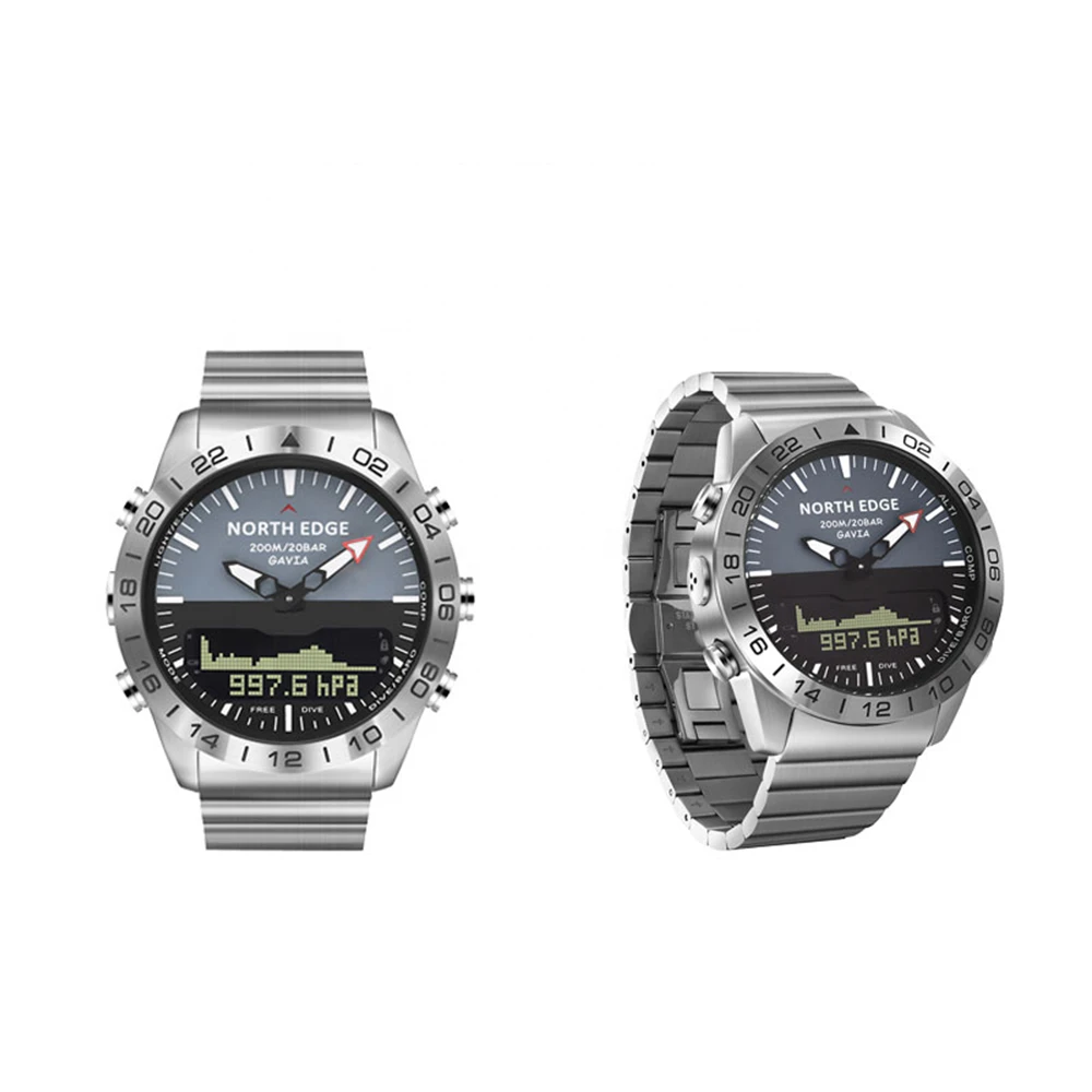 NORTH EDGE GAVIA Smart Men Business Watch  Dive Sports  Waterproof 100m Altimeter Compass digital watch
