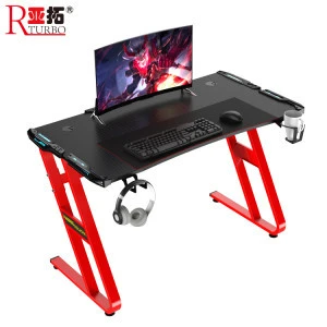 OEM Custom Logo And High Quality PC Gaming Computer Desk With RGB Light