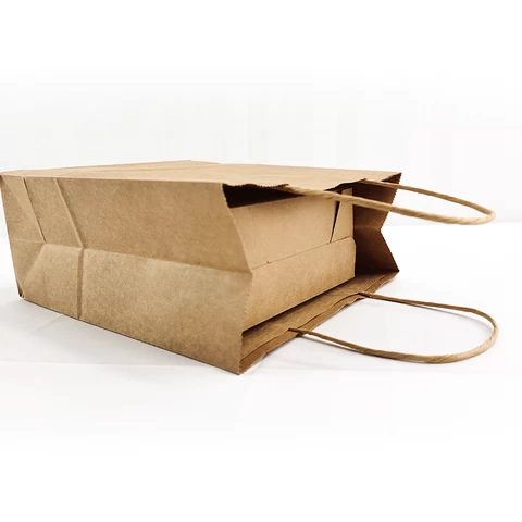 Oem Custom Printed Your Own Logo White Brown Kraft Gift Craft Shopping Kraft Paper Bag With Handles