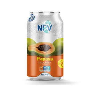 OEM ODM Manufacturer Beverage Natural Pure Fruit Juice  330ml Can Hot Product PAPAYA JUICE DRINK