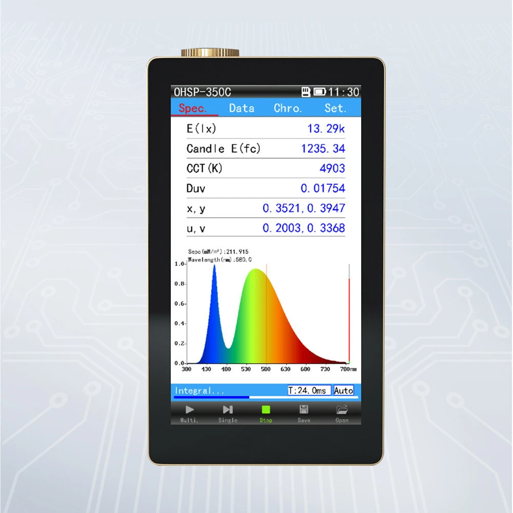 OHSP-350C Spectral irradiance colorimeter Spectrum analyzer usb portable colorimeter