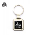 Open Design Metal Keychain with Brand Logo
