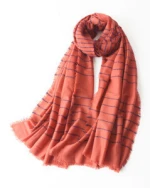 orange blue loop yarn shawl special good quality wool yarn series knitting scarf