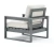 Import Outdoor Furniture Waterproof One Seat Sofa Customized Color Single Sofa Chair Modern Plastic One-seat Sofa from China