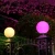 Import Outdoor pillar light solar powered led garden ball sphere lights for fence post 300mm acrylic globe landscape lighting from China