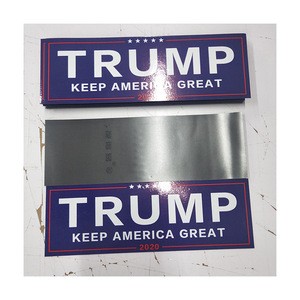 Outdoor Waterproof Advertising Logo Printing Political Magnetic Custom Trump Car Bumper Sticker