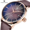 PAGANI DESIGN 2770 Mens Automatic Wrist Watches Leather band clock