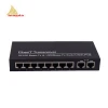 Passive POE injector 8 port black 10/100 Mbps Power over Ethernet PoE patch panel for IP Camera, VOIP, WiFi AP