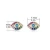 Import Peishang 925 Sterling Silver Gold Plated Rainbow Colorful Zircon Evil Eyes Earrings from China