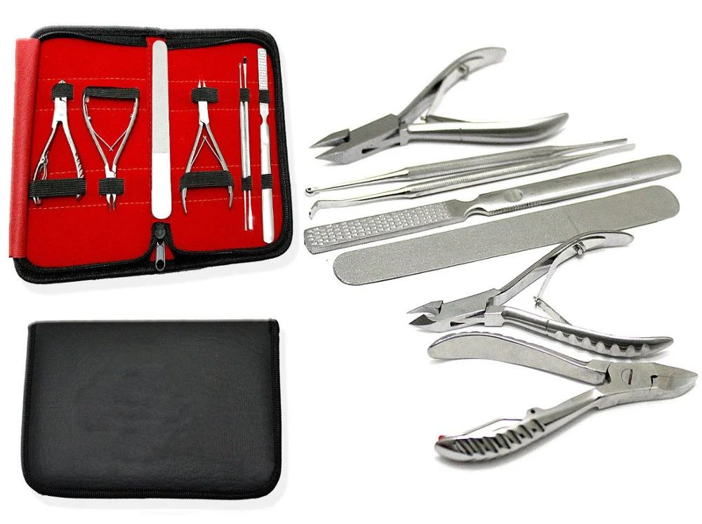 Personal Beauty Care Manicure Pedicure Tools Set Including Nail Nippers /Clippers /Pushers & Files With Leather Case
