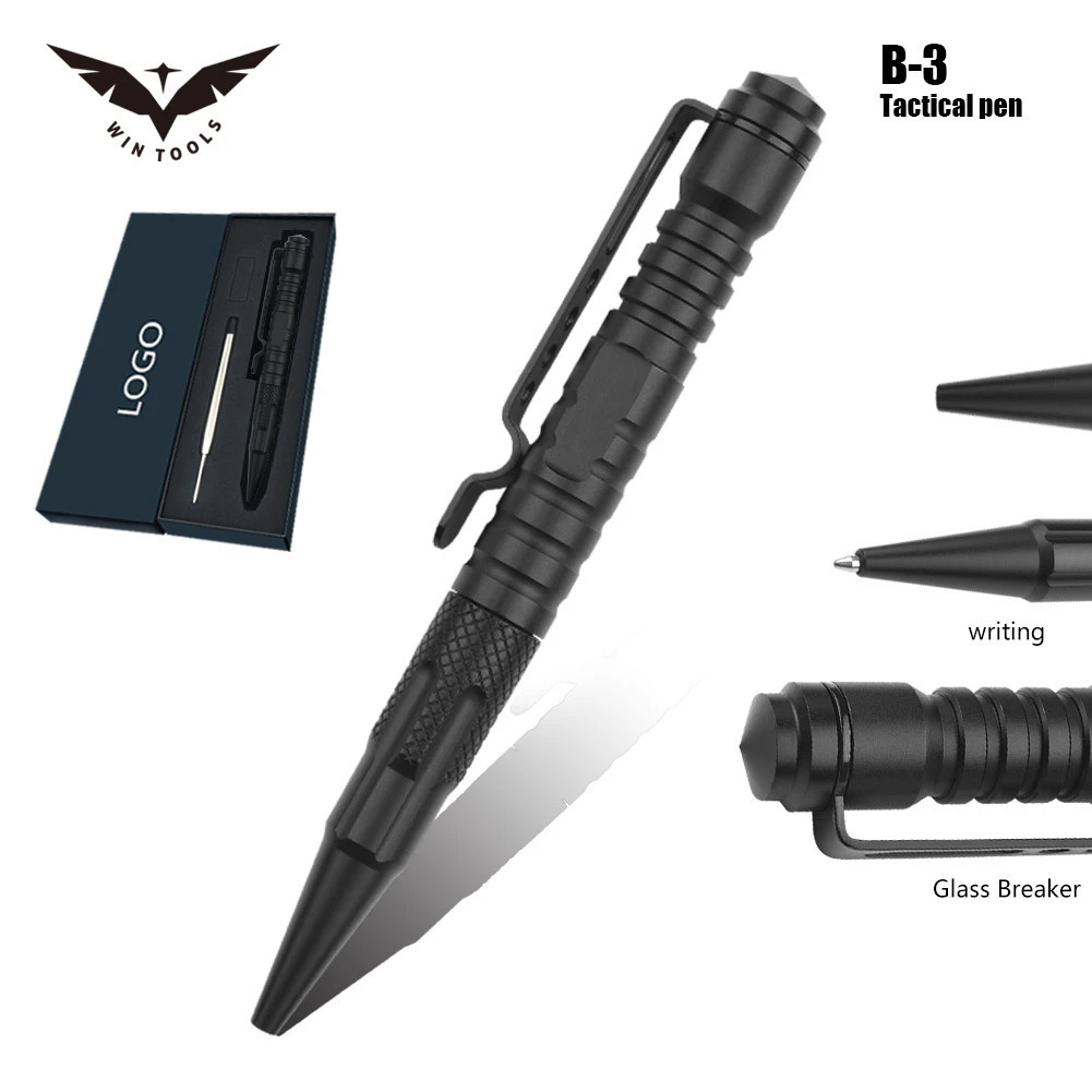 Personal Self-Defense Tools Ballpoint Tactical Pen Stainless Steel Tactical Pen with Logo