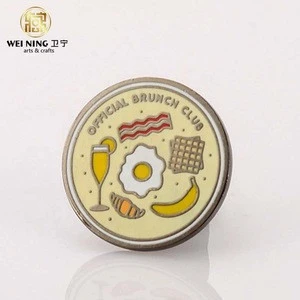 Personalized uae die cast brass gold plating custom logo souvenir magnetic epoxy badge metal crafts label cheap lapel pins