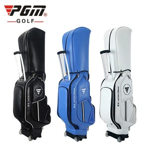 PGM Waterproof PU Trolley Golf Bag With Wheels