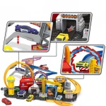 Plastic Track Racer Track Children Educational DIY Play Set City Track Rail Car Toy Parking Garage Toys