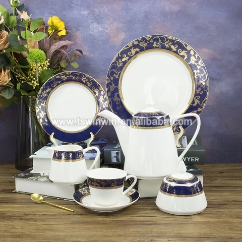 Plates Hot sale mug stoneware dinner set New design porcelain plate Good sets gold german dinnerware brands