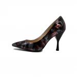 pointed toe kitten heels shoes comfortable spool shoes high quality genuine leather ladies footwear  high heels shoes