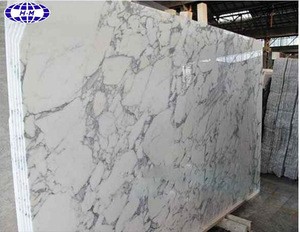 Polished Italy arabescato white marble
