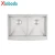 Import Popular Premium Grade 304 Stainless Steel Apron Front Double Bowl Hand Made Kitchen Sink from China