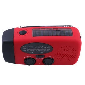 Portable am fm radio flashlight ,WDD7K emergency radio with hand crank