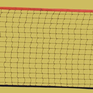 Portable badminton net with post