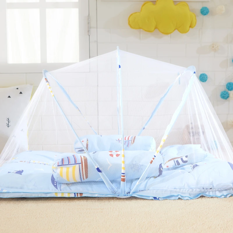 Premium New Cartoon Baby Bedding With Mosquito Net Animal Cotton Baby Bedding