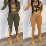 Premium Quality New Fashion Wholesale Women Joggers Custom Track Suit Sweatsuit Jogging Track Wear Cotton Fleece Sportswear suit
