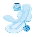 Private Label Fan Shape Disposable Panty Liner Organic Cotton Women Sanitary Pads For Night