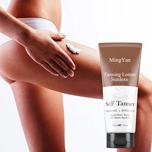 Private label self tanning sunless tanning lotion with gloves